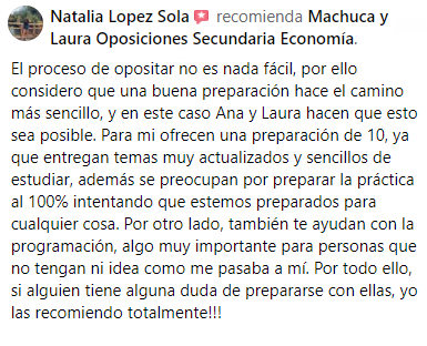Opinión Natalia López Sola